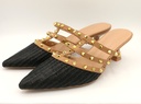 Mules à talons cloutée
