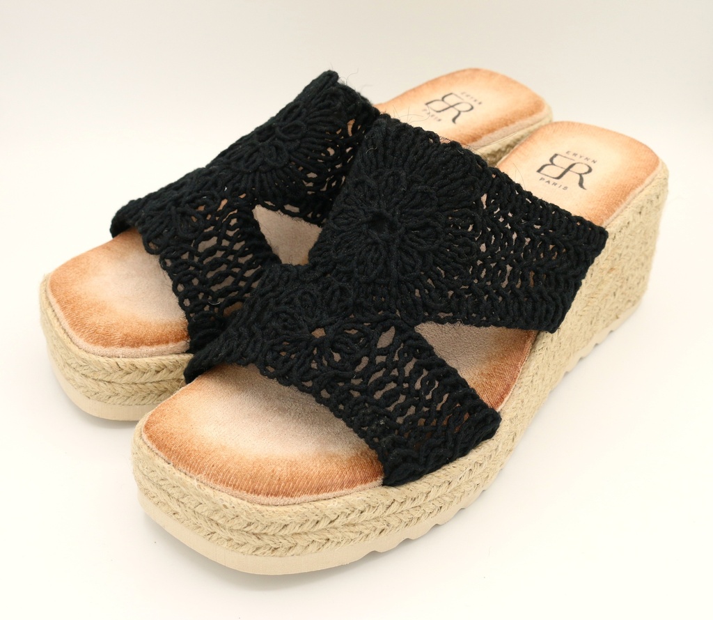 Mules crochet Noir 