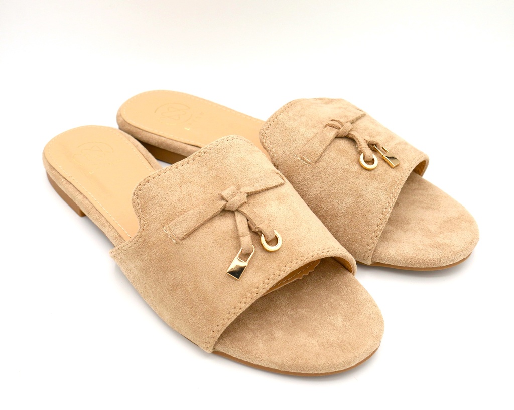 Mules Cadenas Beige 
