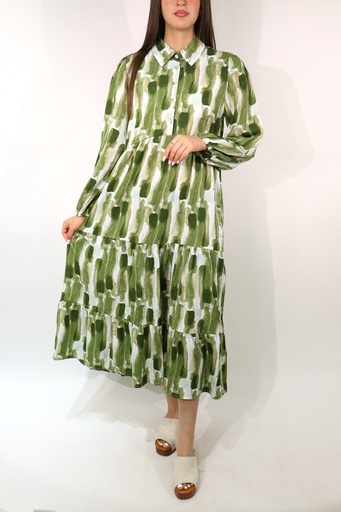 Robe longue verte 